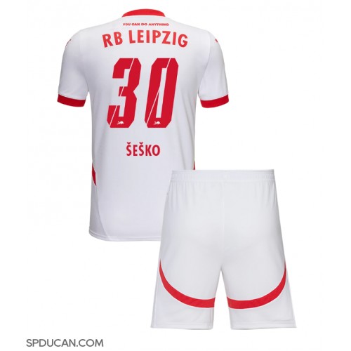 Dječji Nogometni Dres RB Leipzig Benjamin Sesko #30 Domaci 2024-25 Kratak Rukav (+ Kratke hlače)